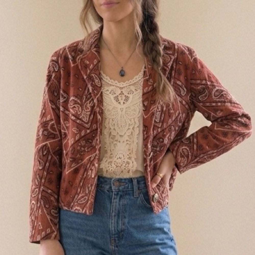 Vintage quilted paisley jacket